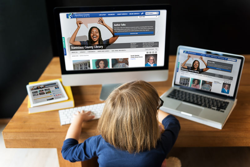 Child looking at device Screens