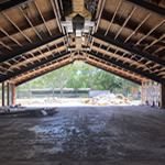 The inside of the Turlock Library after the demolition was completed and all debris had been removed.